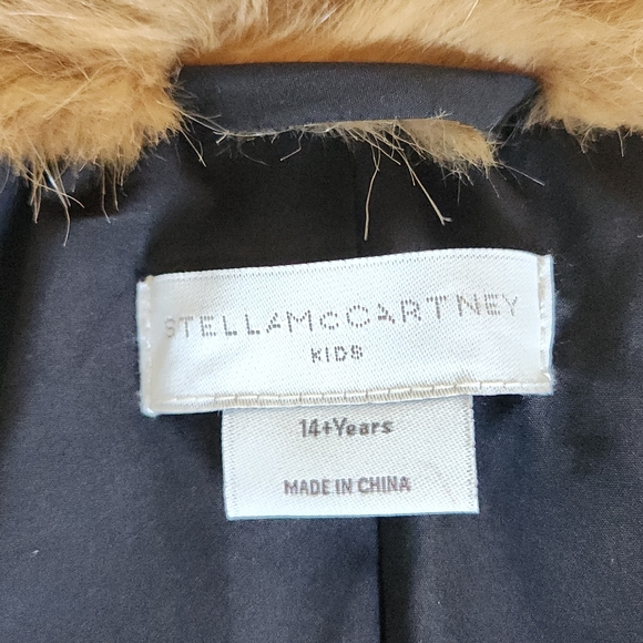 COPY - Stella McCartney Faux Fur Jacket with Denim Detail Trim - Picture 15 of 16